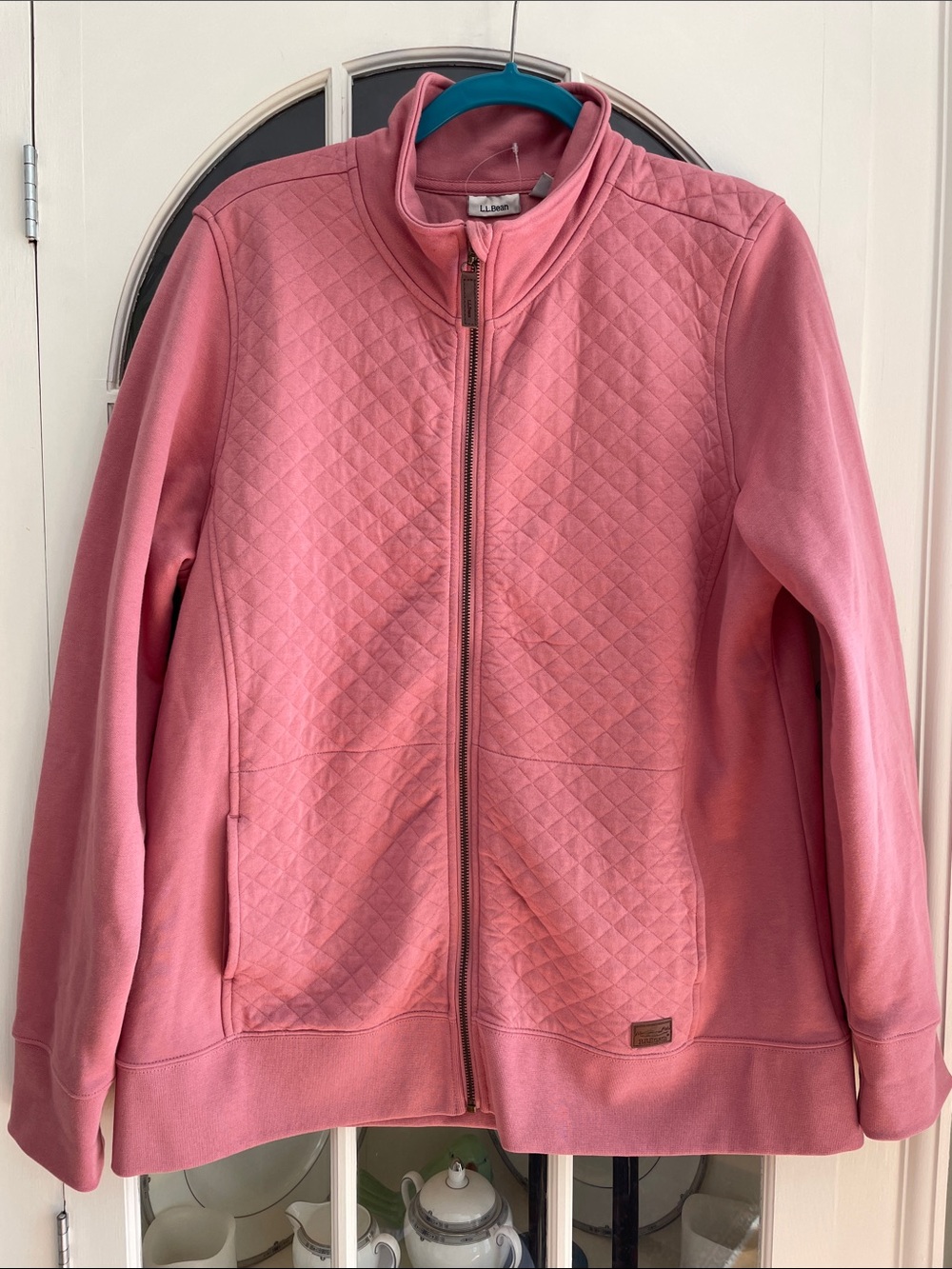 L.L. Bean Quilted Rose Full-Zip Bomber Jacket NWOT Size: XL